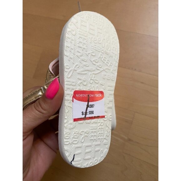 Reef BNWT girls flip flops slingback NEW gold - Picture 3 of 4